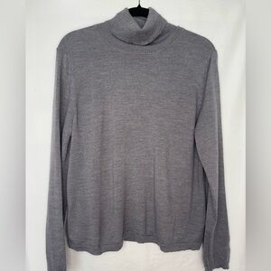 Pendleton gray merino wool turtleneck sweater Sz petite xl